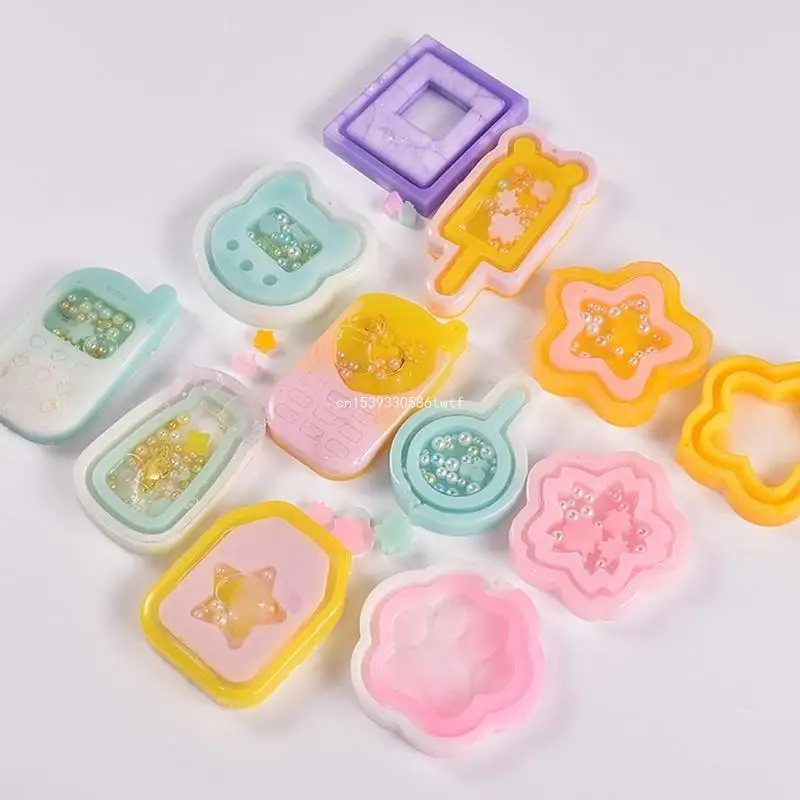 

DIY кошачий коготь цветочный орнамент зыбучие пески силиконовая эпоксидная форма DIY брелок кулон ремесленная форма для подарка