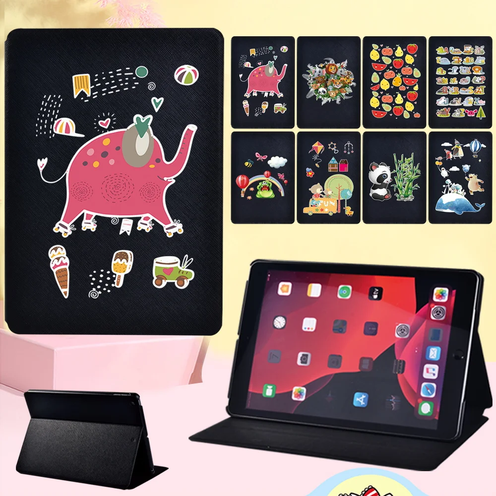 

Cartoon Tablet Case for Apple IPad Pro11/Air 3/5/ipad 2/3/4/Mini 1/2/3/4/5/ipad 5th 2017/6th 2018/7/8/9th PU Leather Stand Cover