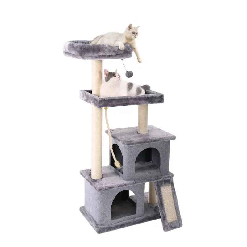 

NEW2023 Cat Scratcher Tower Home Furniture Cat Tree Pets Hammock Sisal Cat Scratching Post Climbing Frame Toy Spacious Perch