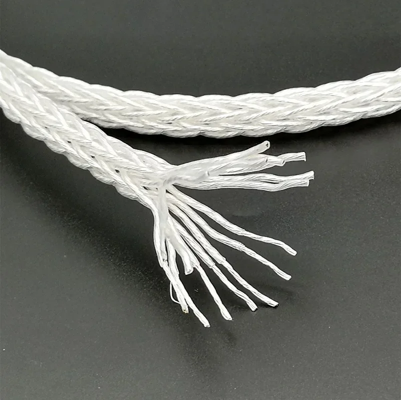 Оплетка 8AG высокой чистоты посеребренный OCC динамик кабель 16 жил HIFI DIYAudio провод