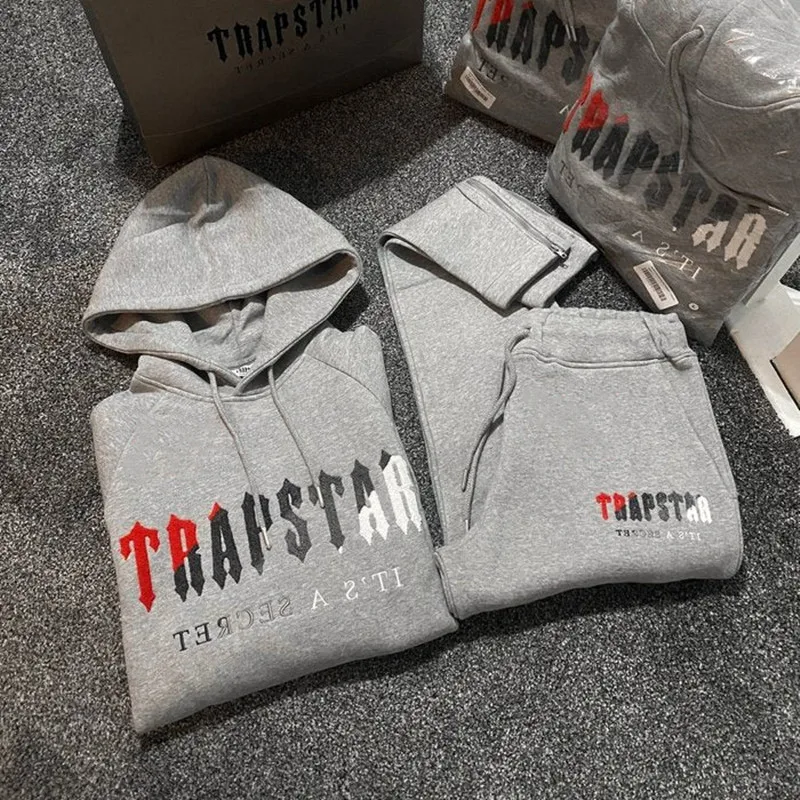 

Trapstar Hoodies Sweatshirts Set Towel Embroidery Drawstring Men Women Streetwear Trapstar Pullover Hooded