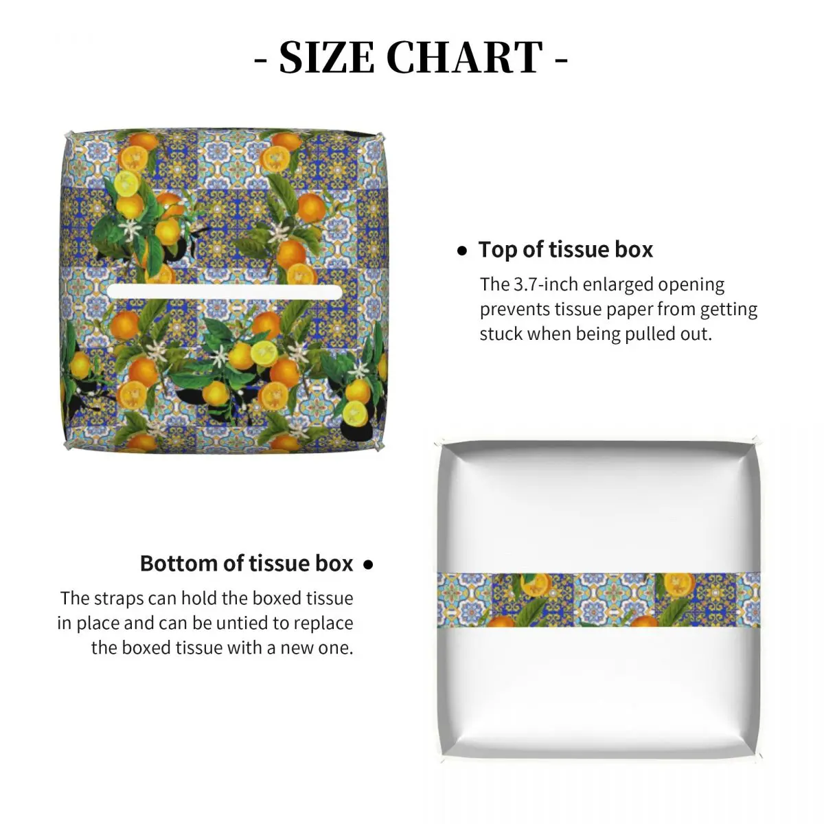 Футляр для салфеток в средиземноморском стиле с изображением Летних Фруктов