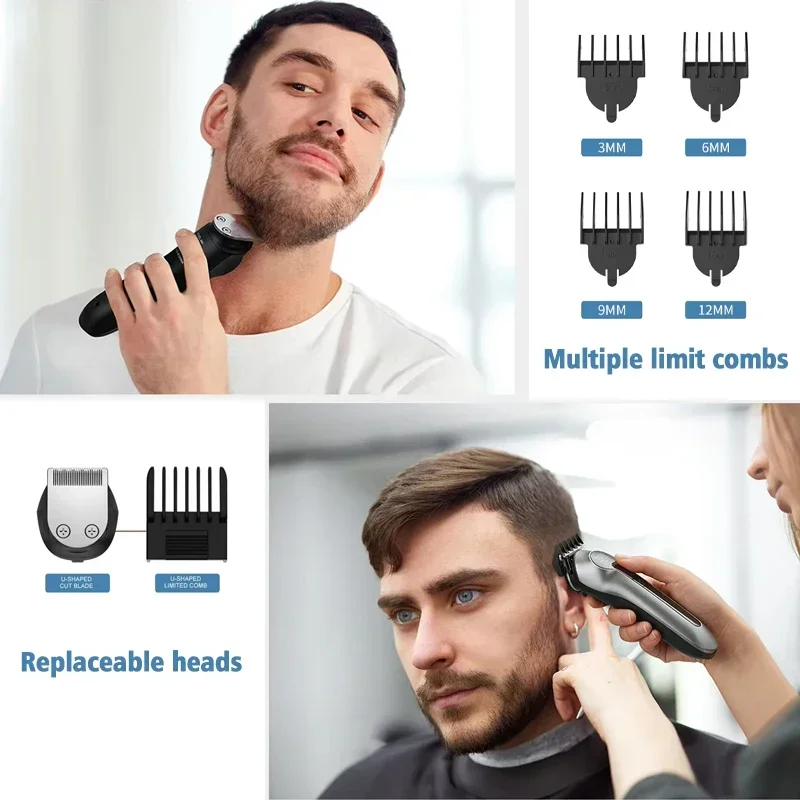 Электрический триммер для волос 6-в-1 7000 об/мин многофункциональная портативная