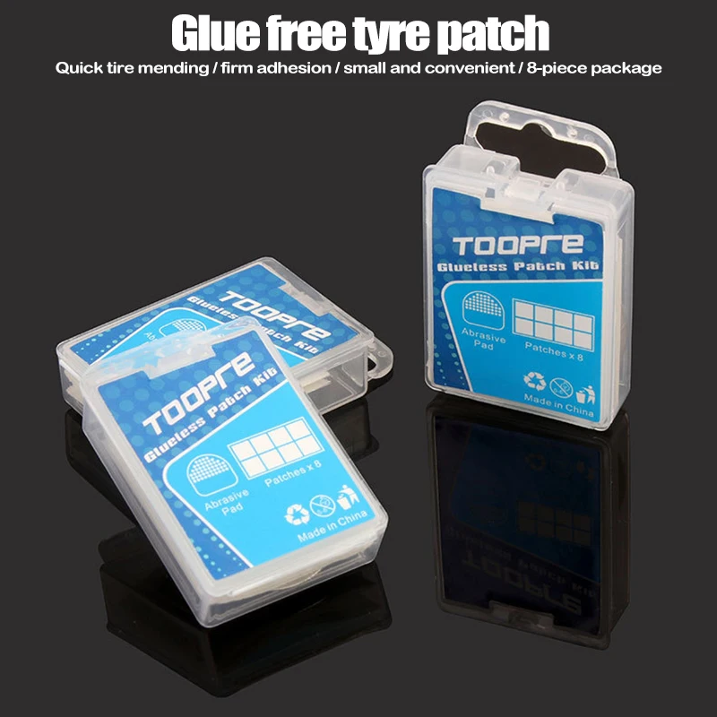 

8PCS Bicycle Cycling Tire Repair Kit Tool Set Inner Tube Patching Tyre Filler Glue Free Cold Patch Sealant Fix Portable Tirefit