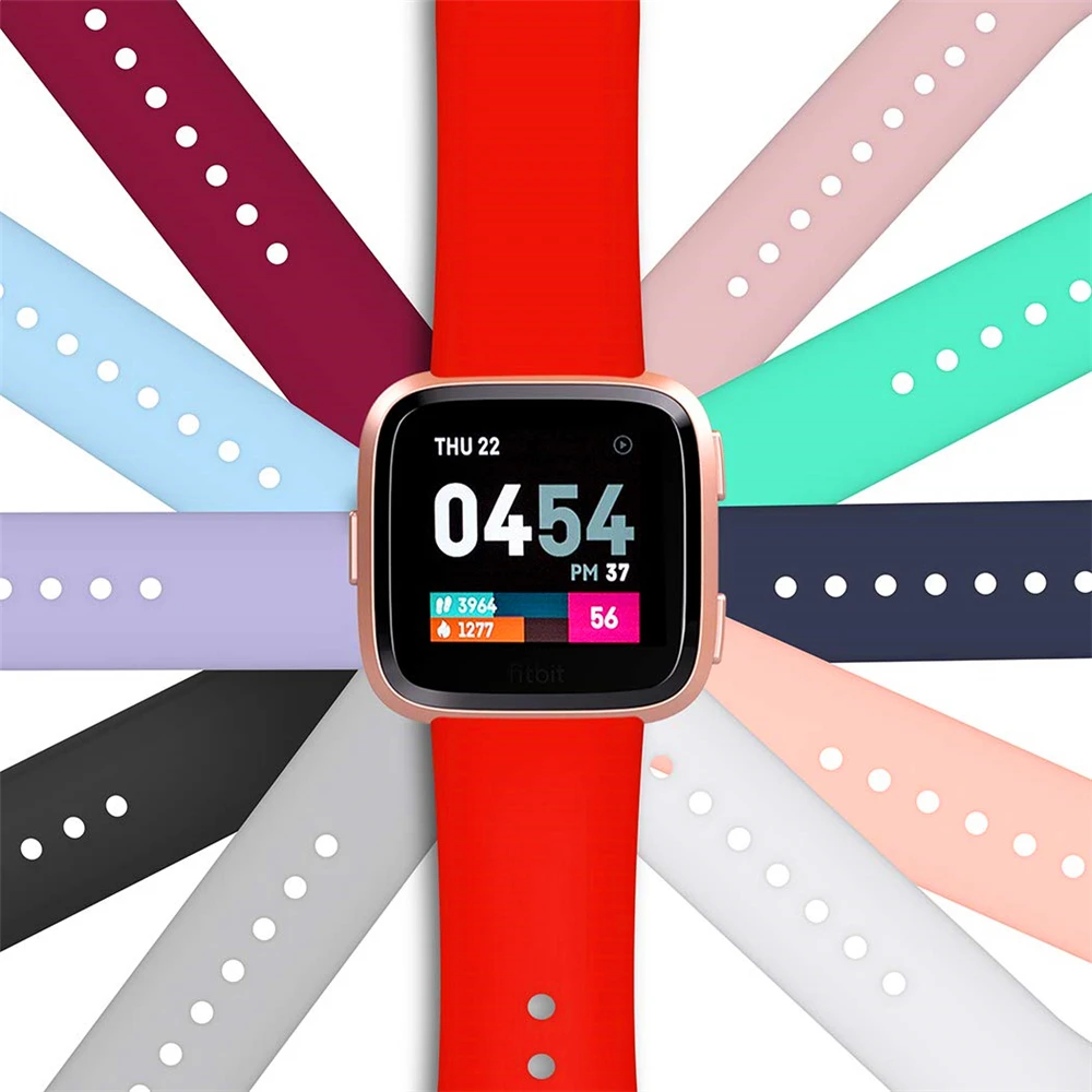 Ремешок силиконовый для умных часов Fitbit Versa 2/versa/Fitbit Lite сменный спортивный