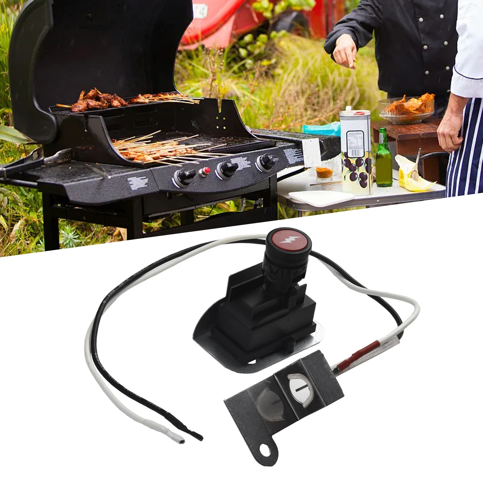 

Durable BBQ & Grill Replacement Parts Ignition Electronic Electrode For Gas Grill Ignition Button Metal & Plastic