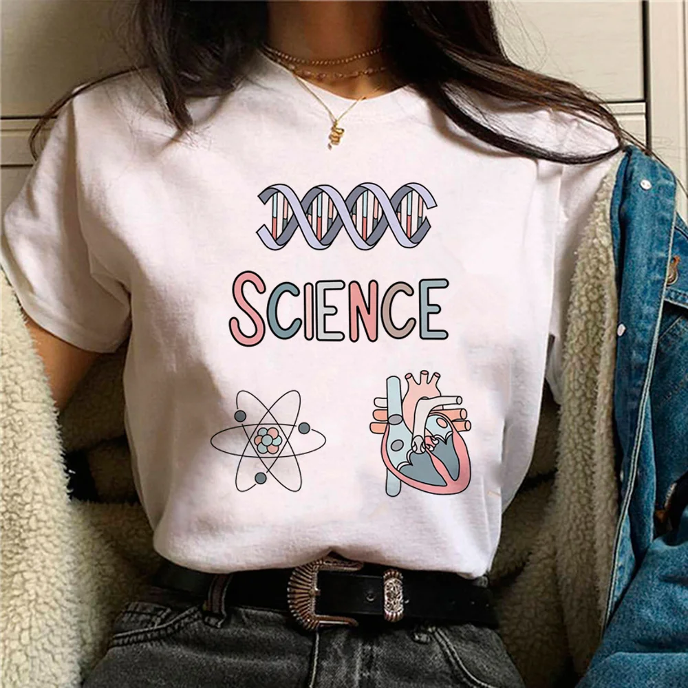 

Atom Melecule science top women funny Japanese manga top female funny clothes