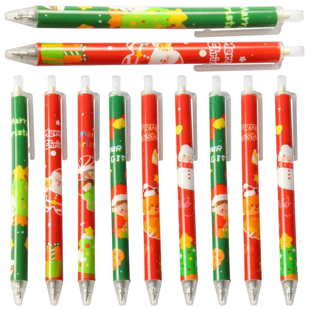 

20 Pcs Christmas Gel Pen Prize Gifts Office Accessories Student Signature Pens Adorable Writing Students Plastic Fountain