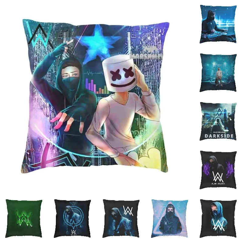 Наволочка для подушки Alan Walker Mirel бархатный современный чехол с электронными