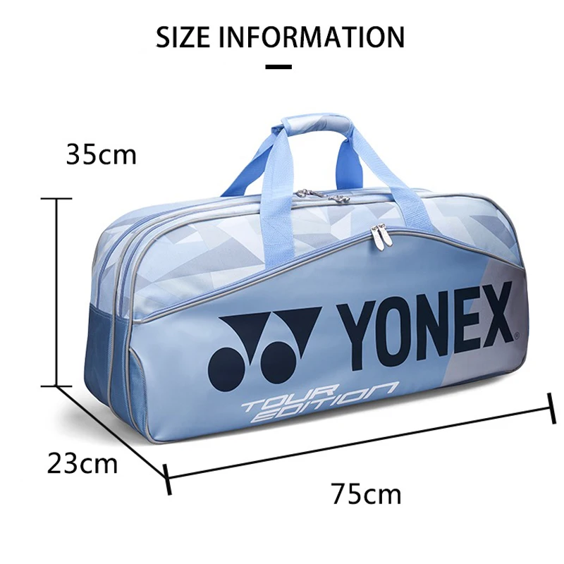 Tour Edition Original YONEX Large Badminton Bag For Women Men Waterproof Max For 6 Rackets Badminton Bag With Shoes Compartment