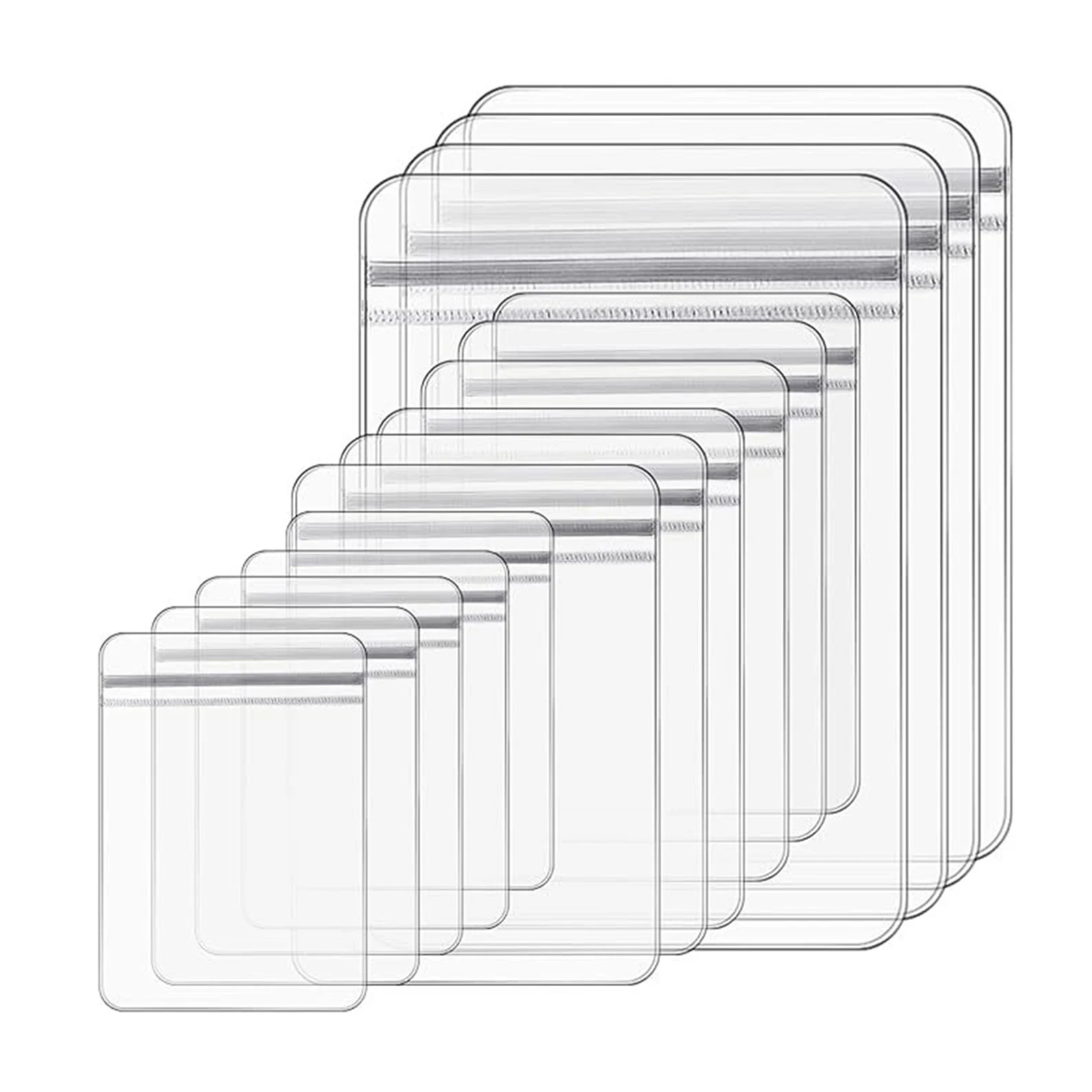 60 шт. сумки для ювелирных изделий прозрачные пластиковые многоразовые с толстым