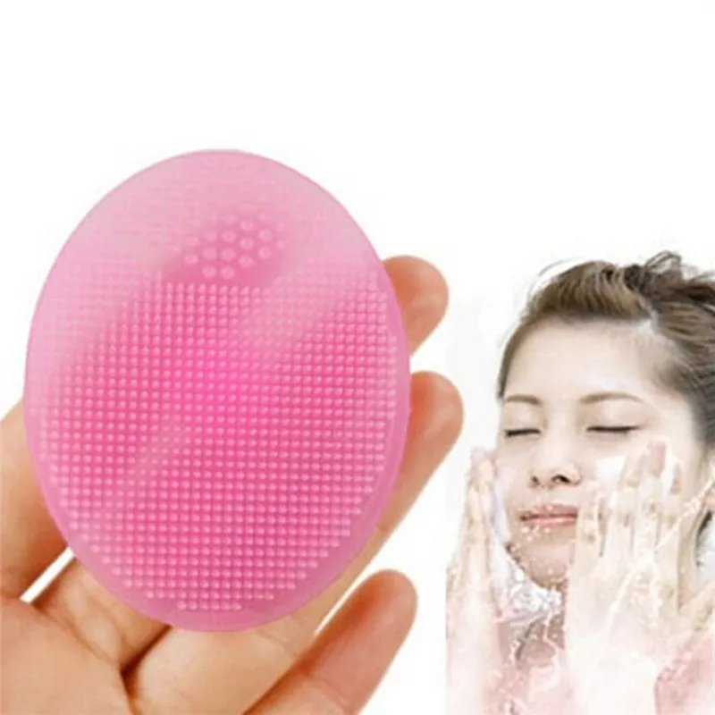 

1Pc Cleaning Pad Wash Face Facial Exfoliating Brush SPA Skin Scrub Cleanser Tool 6.5cm Women Facial Silicone Brushes