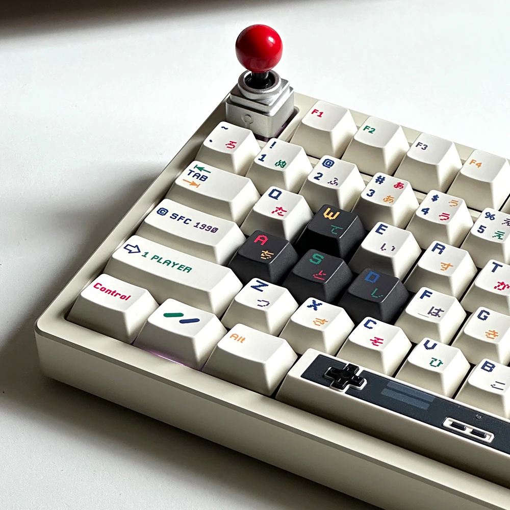 Фото Колпачки для клавиш FBB SFC 1990 171 клавиш PBT Dye-Sub, индивидуальный профиль Cherry для игровой механической клавиатуры Mx Cherry Switch 68 75% комплект «сделай сам» №1