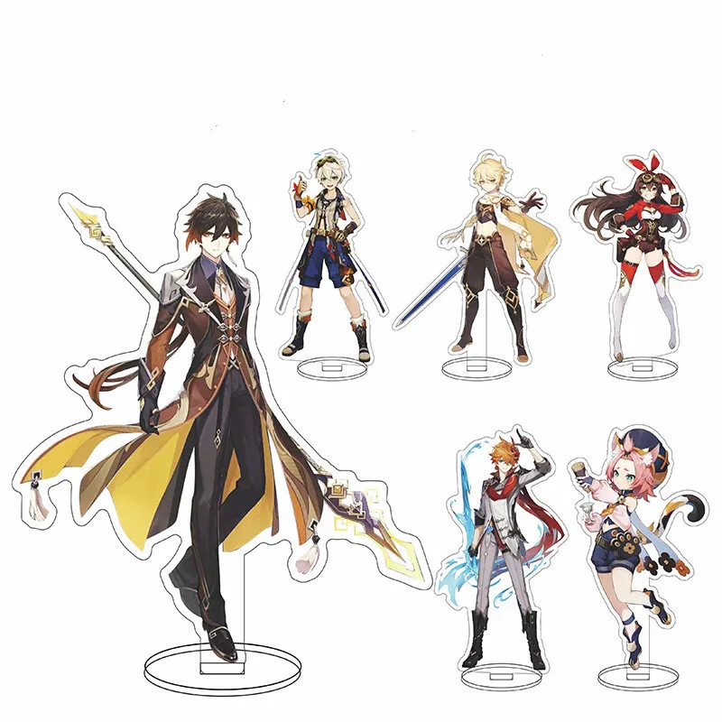 

Genshin Impact фигур экшн мультфильм акриловые стоячие пары украшение автомобиля Модель Аниме Дети периферийные модели проект