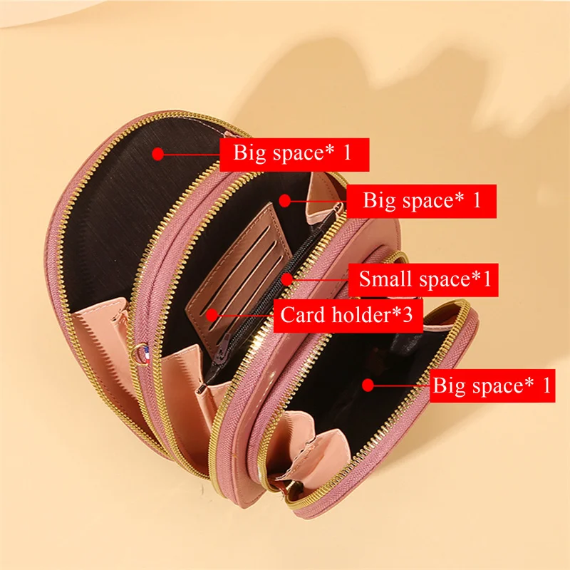 Women Crossbody Shoulder Bags Wallets Touch Screen Cell Phone Purse Soft Leather Strap Handbag For Female Luxury Messenger Bags