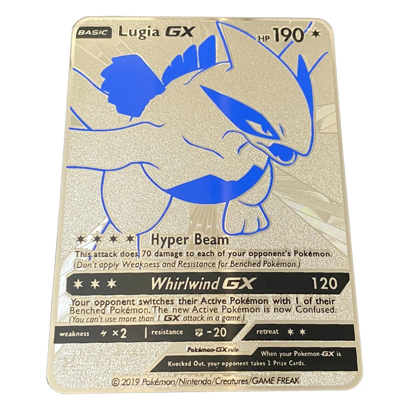 Карты Pokemon 12 шт/шт. серебряные металлические открытки коллекционные хобби