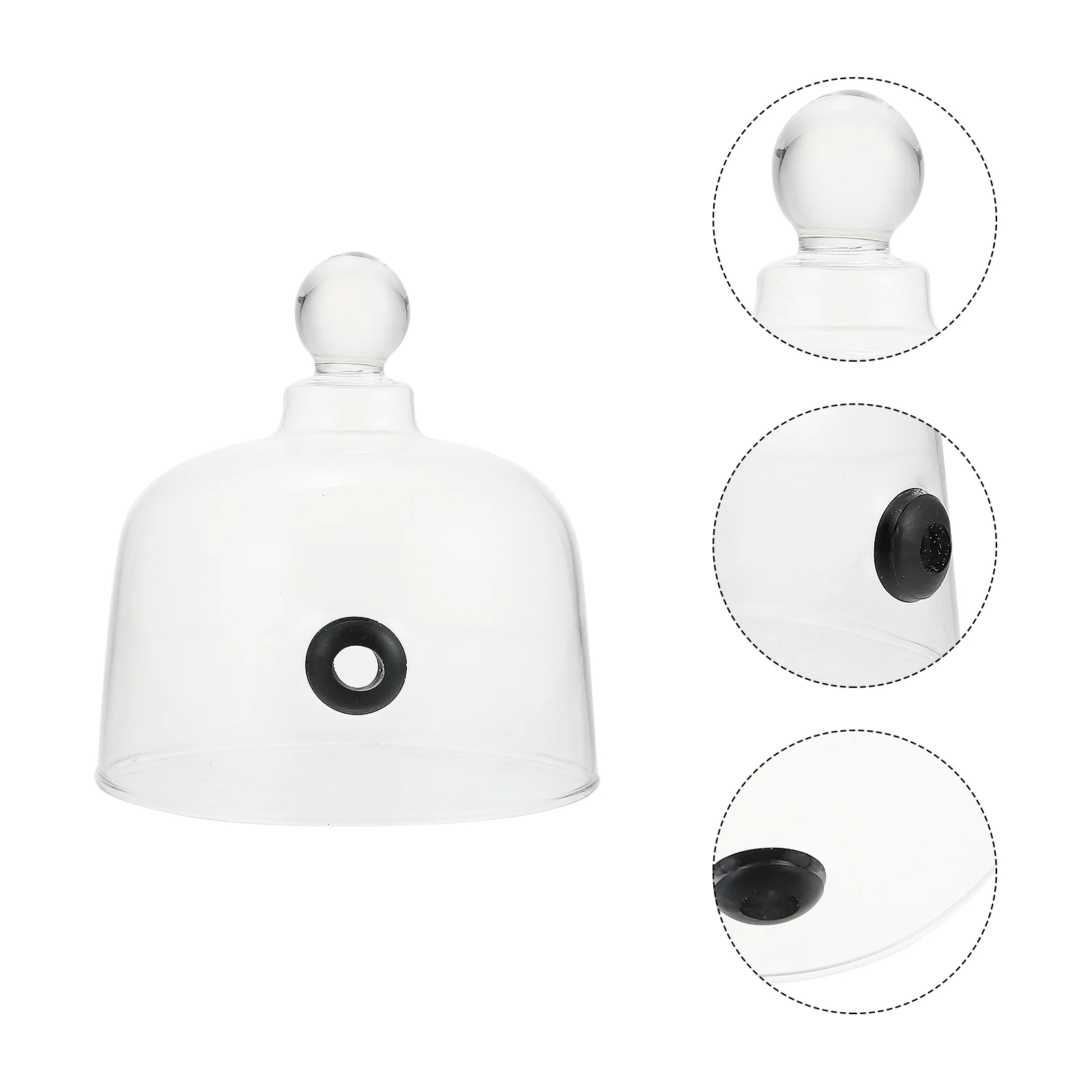 

1 Pc Glass Dish Cover Dessert Cloche Dome Practical Bread Cake Display Cover