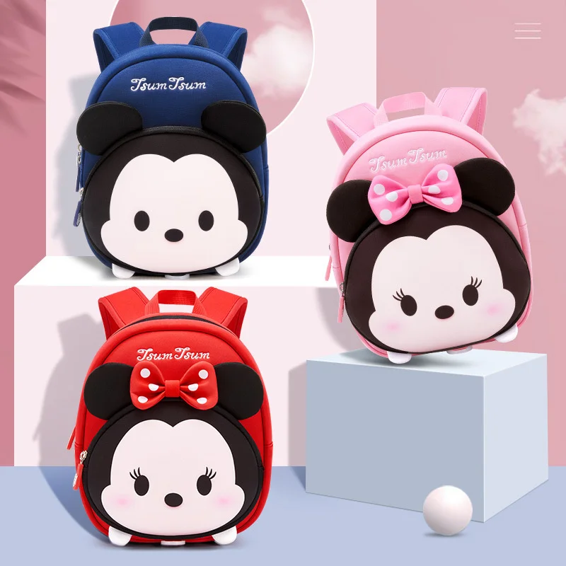 

Школьный портфель для детского сада Disney, милый рюкзак для маленьких детей 3 лет и 5 лет с мультяшным рисунком
