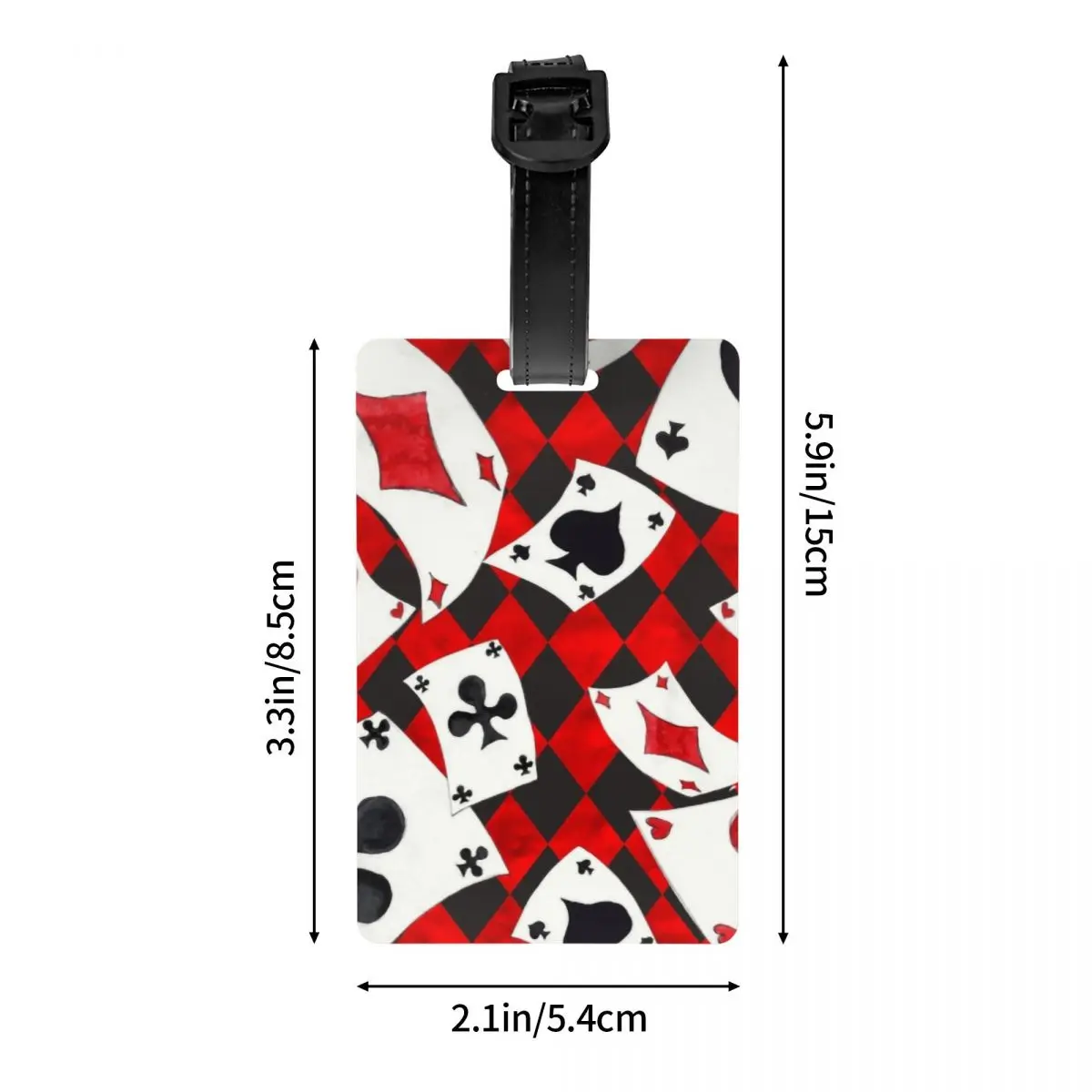 Пользовательские классные покерные игральные карты шаблон бирки для багажа