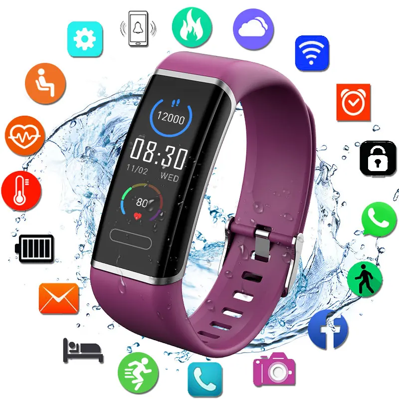 

2022 смарт-браслет для женщин и мужчин, смарт-браслет с пульсометром и тонометром, водонепроницаемый спортивный браслет для фитнеса, смарт-бр...