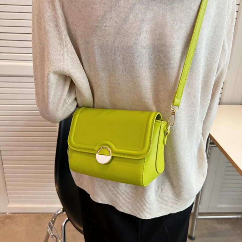 

Fashion Solid Color Shoulder Bag Crossbody Bags for Women Simple PU Leather Bag Purse Female Designer Bags Handbags Women Bags