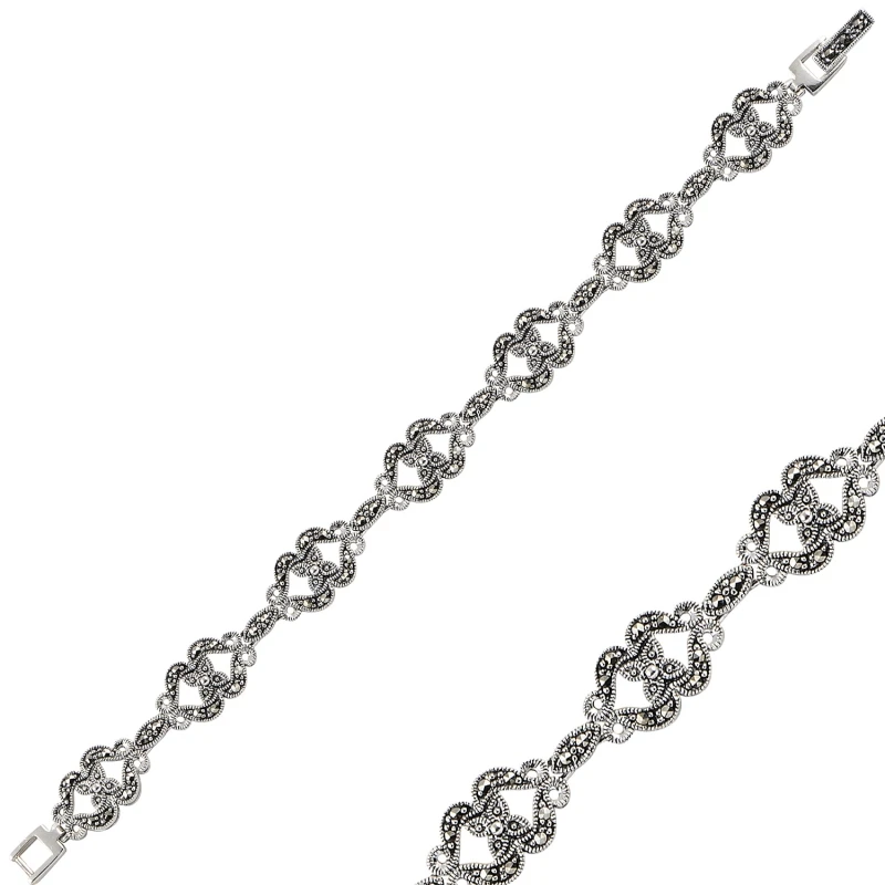 

Серебряный браслет 925 пробы Marcasite
