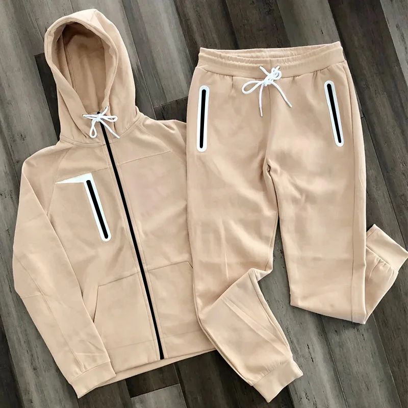 Spring Autumn Casual Sports Suit Men's 2023 Outdoor Tracksuit Sport Suit Hoodie Sweatsuit Sweatshirt Pullover Jacket Pant Set