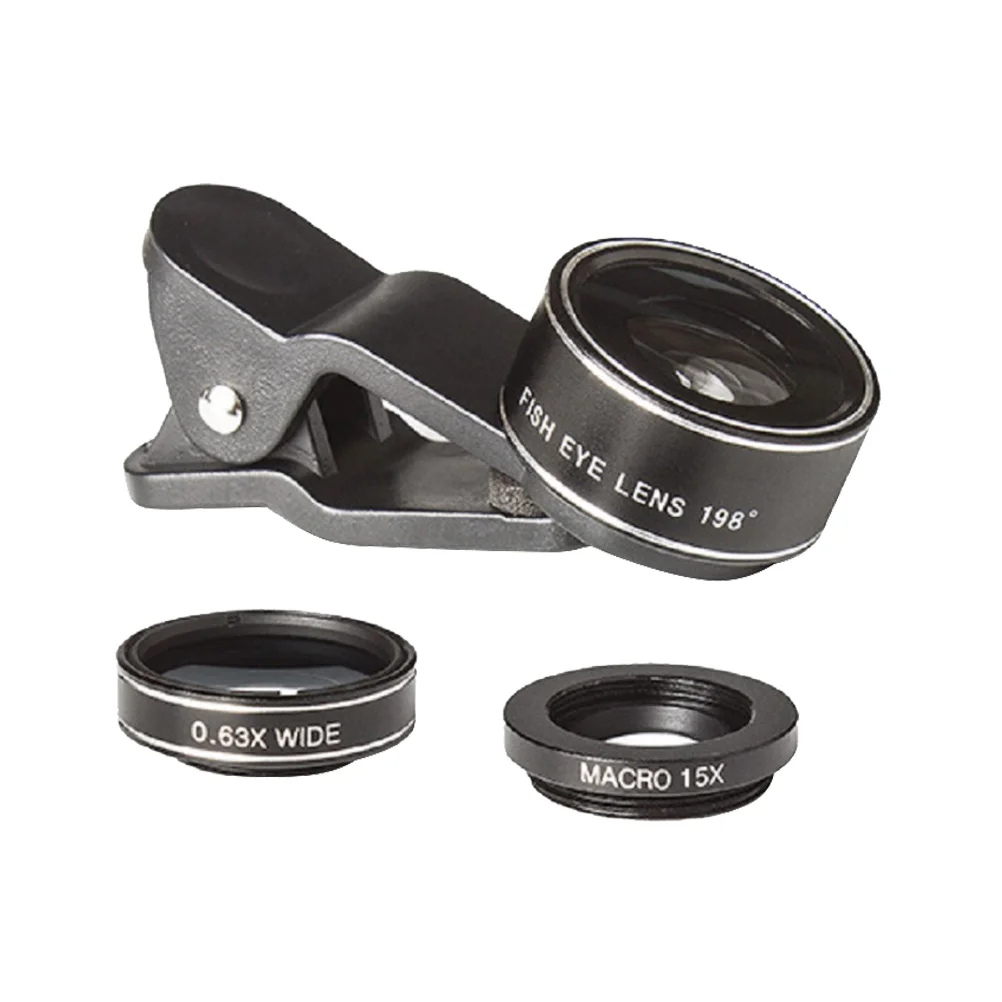 1 Set of Lens Kit Phone Fish Eye Lens Phone Professional Camera Accessories Photography Lens Kit Phone Macro Lens