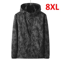 7xl 8xl plus size jacket coat men camouflage jacket casual waterproof jackets male windbreaker big size 8xl outdoor outerwear