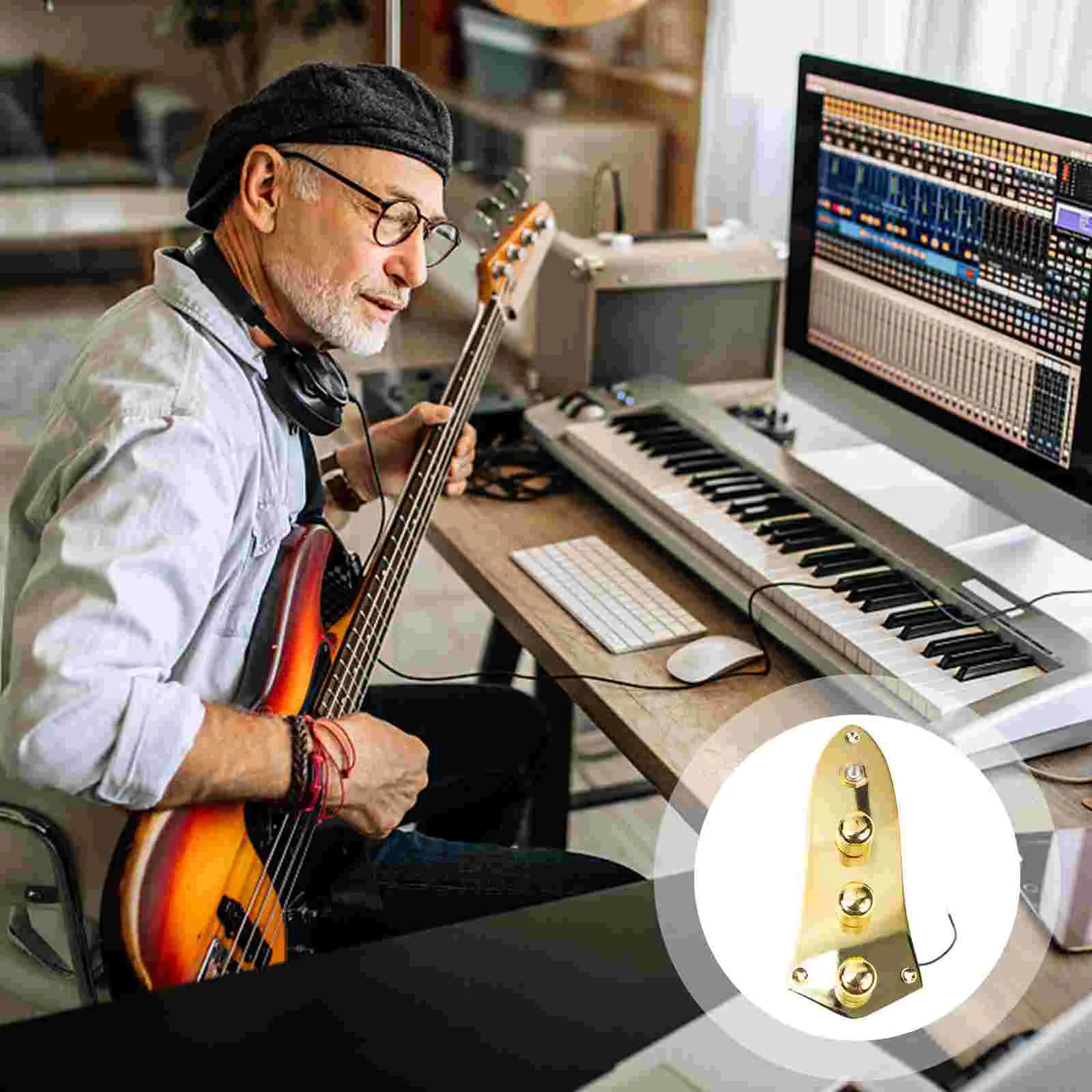 

Bass Line Guards Metal Material Electric Supply Control Panel Guitar Supplies Wired Plate Board