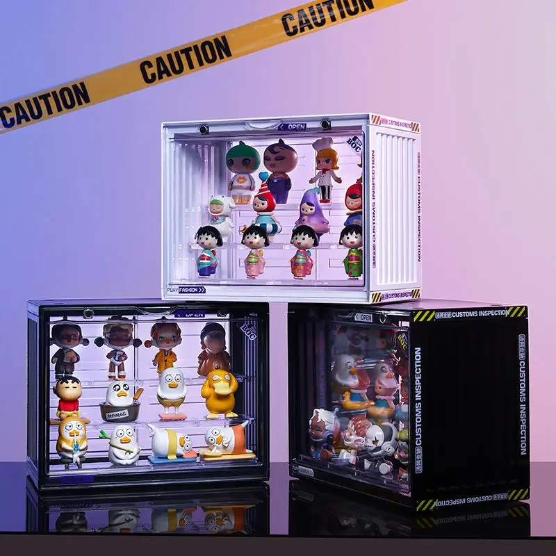 

Прозрачная подставка для хранения фигурок, обновленный контейнер для хранения слепых акриловых моделей кукол, поп-март, пыленепроницаемый шкаф