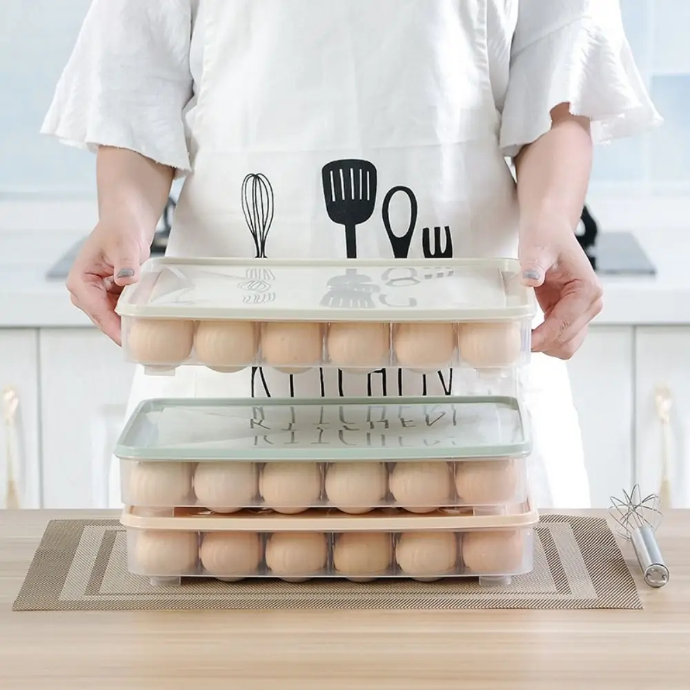 

Sealed Stackable Kitchen Accessories Refrigerator Storage Fresh-keeping Eggs Tray Egg Container Egg Storage Box Egg Box