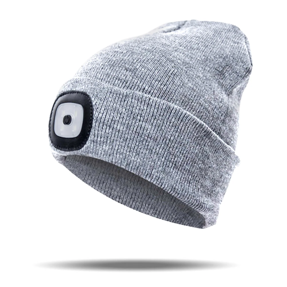

Camping Outdoor LED Light Unisex Climbing Hat Running Fishing Knitted Beanie