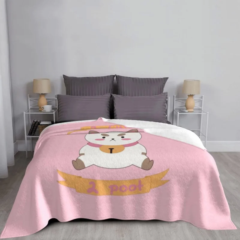

Bee And Puppycat Cute Cartoon Blankets Coral Fleece Plush Print Super Soft Throw Blankets for Bed Bedroom Rug Piece