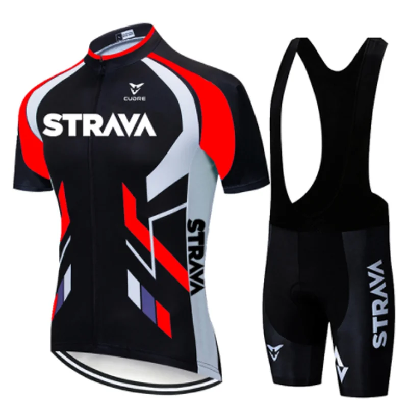 

STRAVA summer riding suit short-sleeved suit MTB bicycle clothing racing riding suit clothes mountain bike road bike riding suit