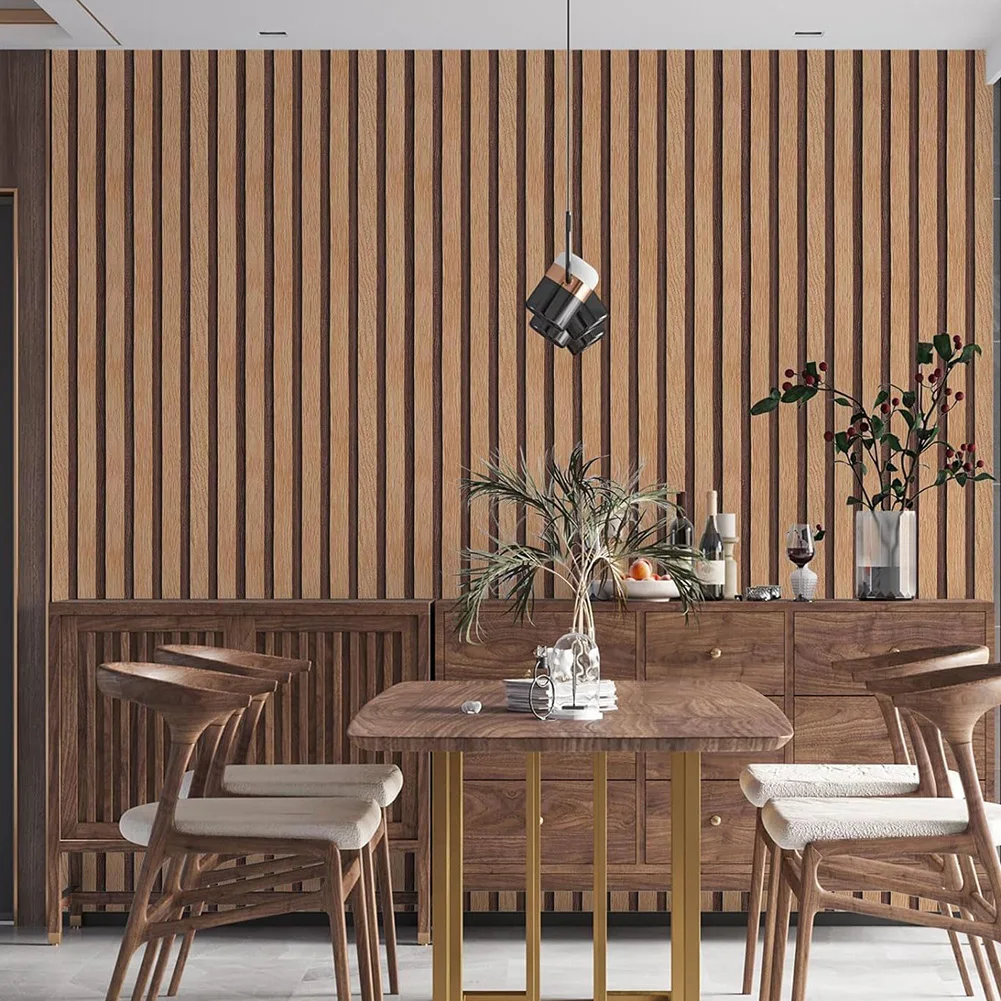 Большой рулон фона для украшения дома обои стола шкафа деревянные полосы
