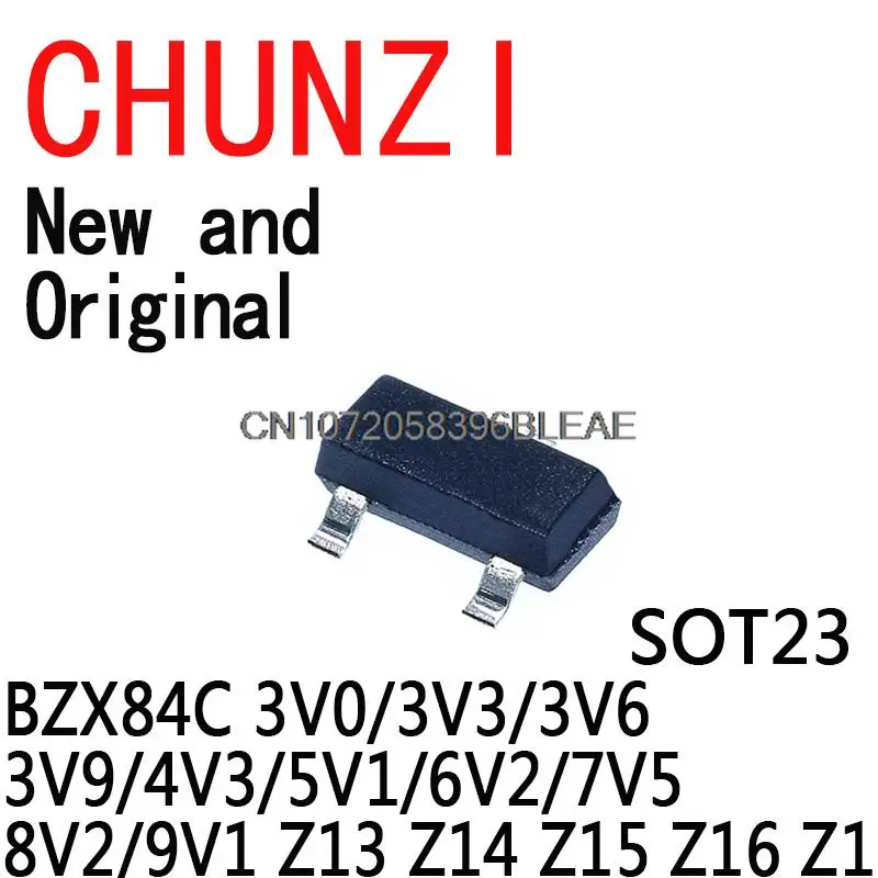 50 шт. BZX84C18 SOT23 фоторегулятор 18 в Y6 Диод Зенера Y6 BZX84C 3V0/3V3/3V6/3V9/4V3/5V1/6V2/7V5/8V2/9V1 Z13 Z14 Z15 Z16 Z1