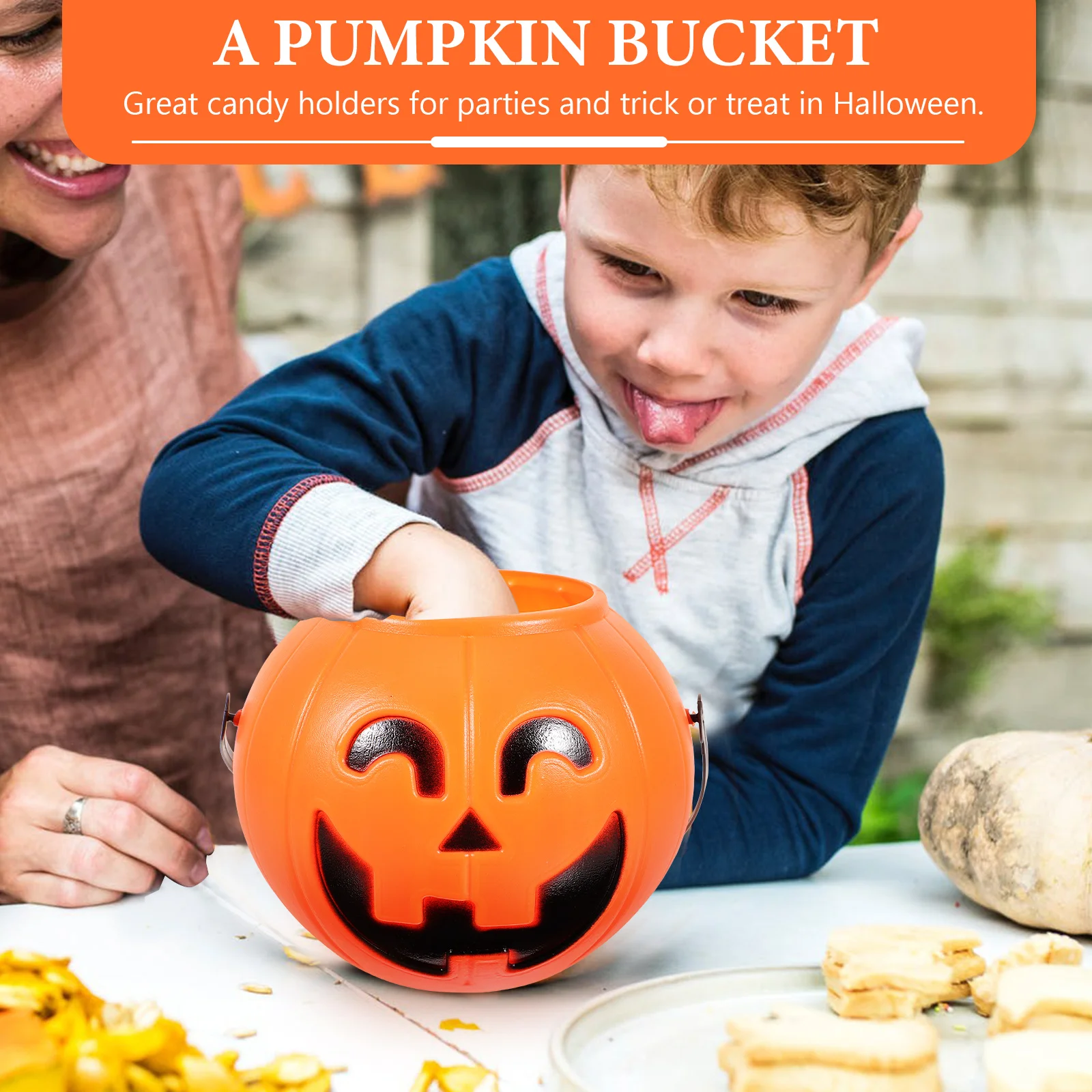 17-см фонарь украшает детские объемные сладости Хэллоуин тыква огни корзины