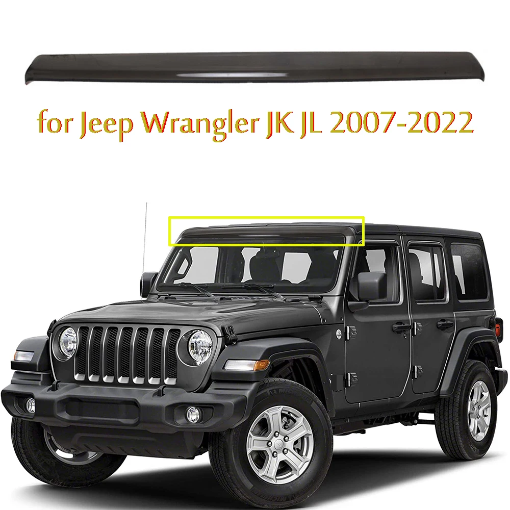 Protezioni di sabbia per tetto auto per Jeep Wrangler JK JL 2007-2022 accessori auto parasole fumo scuro liscio tetto apribile deflettore vento