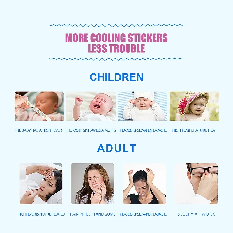Ледяной гель 5 шт. быстрая бритья детский медицинский пластырь мигрень меньшая