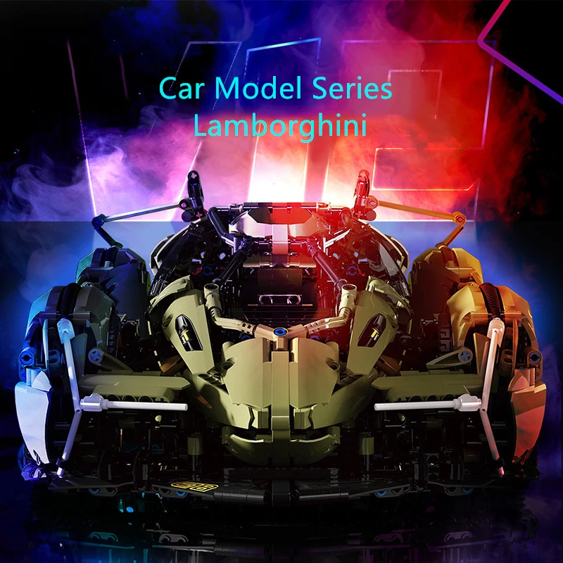 

Хит продаж, 2527 шт. V12 высокотехнологичные спортивные модели дистанционного управления с приложения Lamborghinis 88001, строительные блоки, традицио...