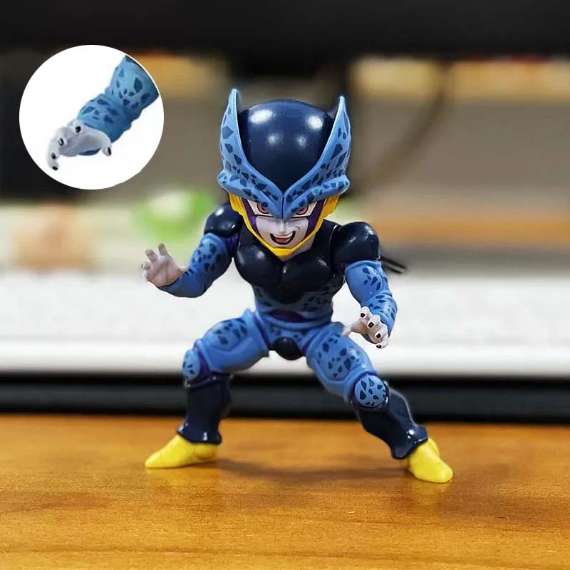 

Dragon Ball Z Super Saiyan Mini Dual Form Blue Cell Figure Action Model Anime PVC Children Kid Toys 11cm