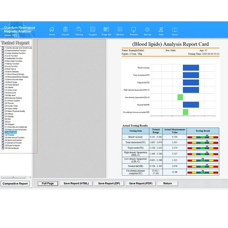 Новый квантовый магнитно-резонансный анализатор ручной сенсорный тела с 52