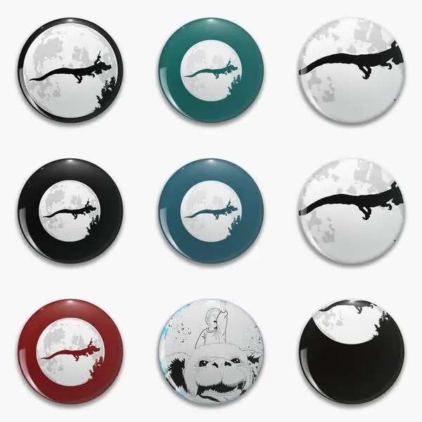

Falkor Moon Classic Shirt Soft Button Pin Customizable Lover Creative Cute Collar Cartoon Gift Fashion Jewelry Funny Hat