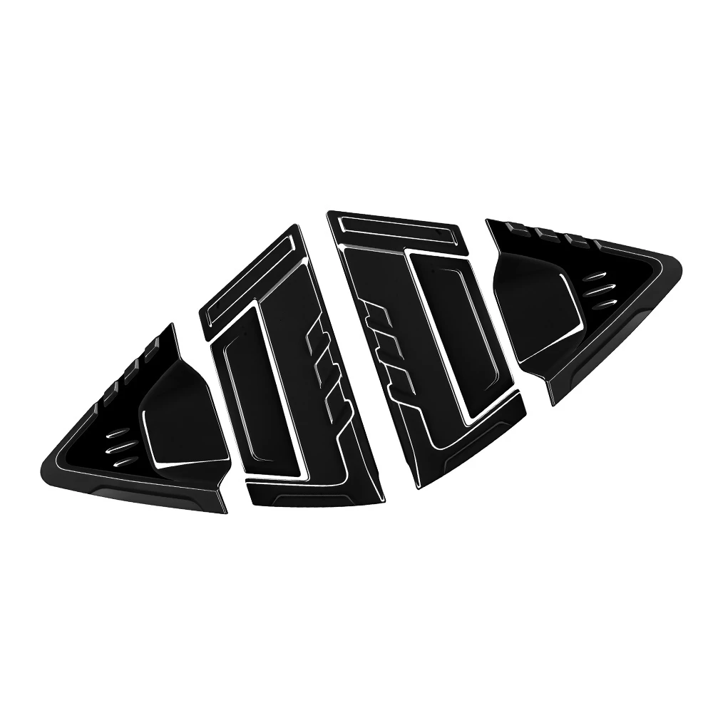 

Car Glossy Black Rear Window Triangle Louver Shutter Cover Trim for -V Vezel 2021 2022 Window Side Vent