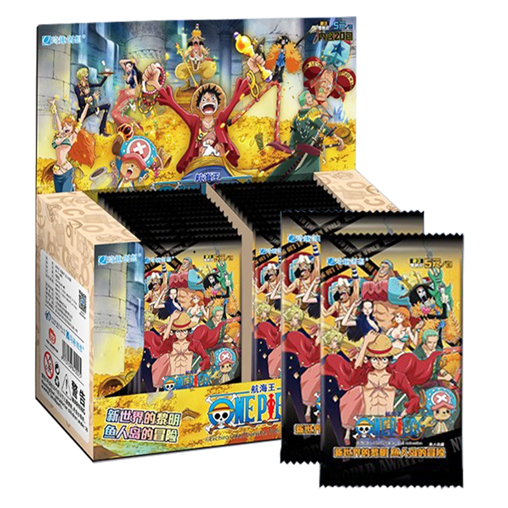 

One Piece Japanese Anime Collection Card Cartas Luffy Roronoa Sanji Nami TCG Game Cards 50-210Pcs/Box Children Birthday Gift