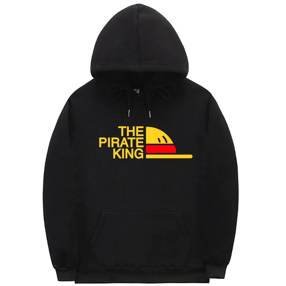 

Japan Anime One Piece Print Hoodie The Pirate King Letter Logo Hoodies Luffy Graphic Sweatshirt Men Women Cotton Hooded Pullover