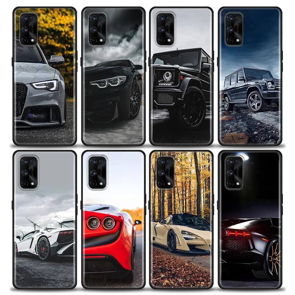 

Male Men Sports Cars Phone Case For Oppo Realme 8i 8 9 7 6 5 Pro 9i 7i 5i 6i XT 5G Cases Soft Silicone Cover Realme 8Pro