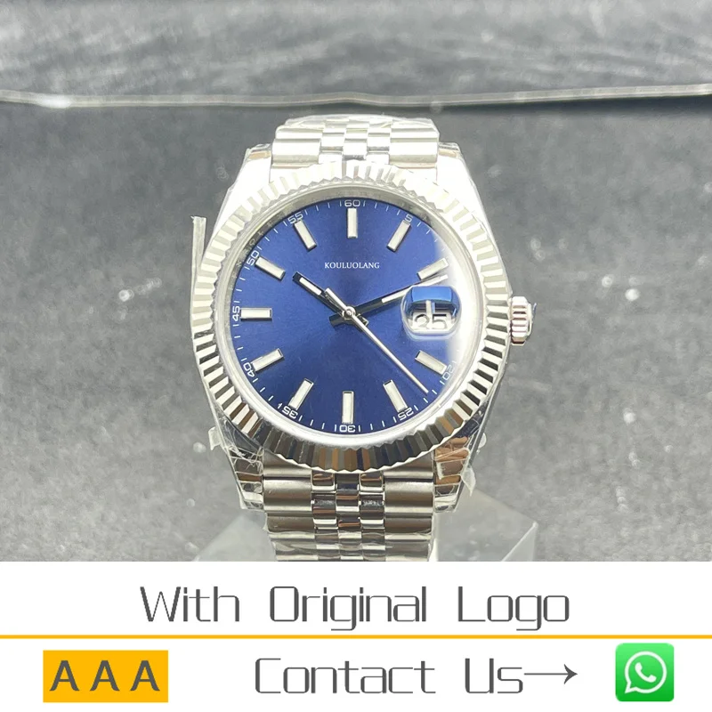 

41mm Man Mechanical Automatic Watch Sapphire Glass Jubilee strap 904 Stainless Steel Luminous Waterproof Movement Blue dial -RLX