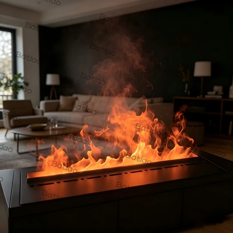 Фото Электрический камин с эффектом водяного пара и технологией Cool Flame, увлажнитель воздуха, улучшающий качество воздуха для квартиры, виллы, гостиничного лобби №2